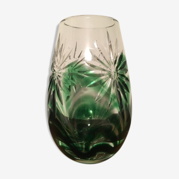 1960s crystal vase