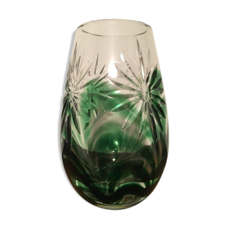 1960s crystal vase