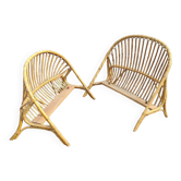 Rattan basket bed
