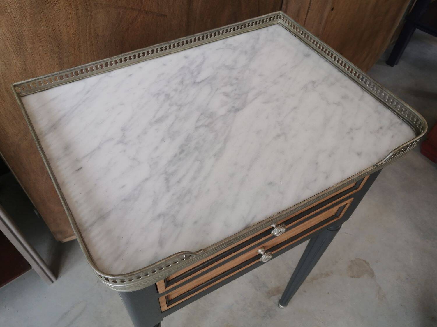 Antique Louis XVI style bedside table