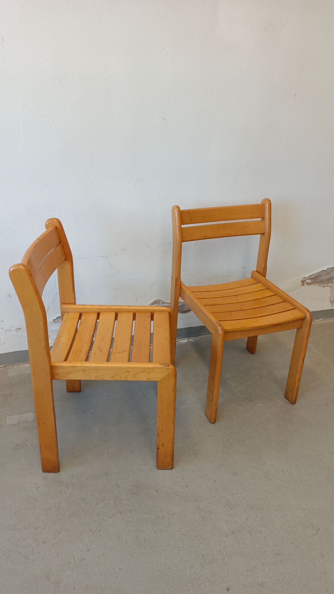 Set of beech chairs