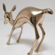 Biche en laiton massif années 80