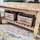 XXL solid oak kitchen island/worktop 180 x 105