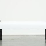 Unique late 19th-century window bench in Moorish style with beautiful colors and newly upholstered