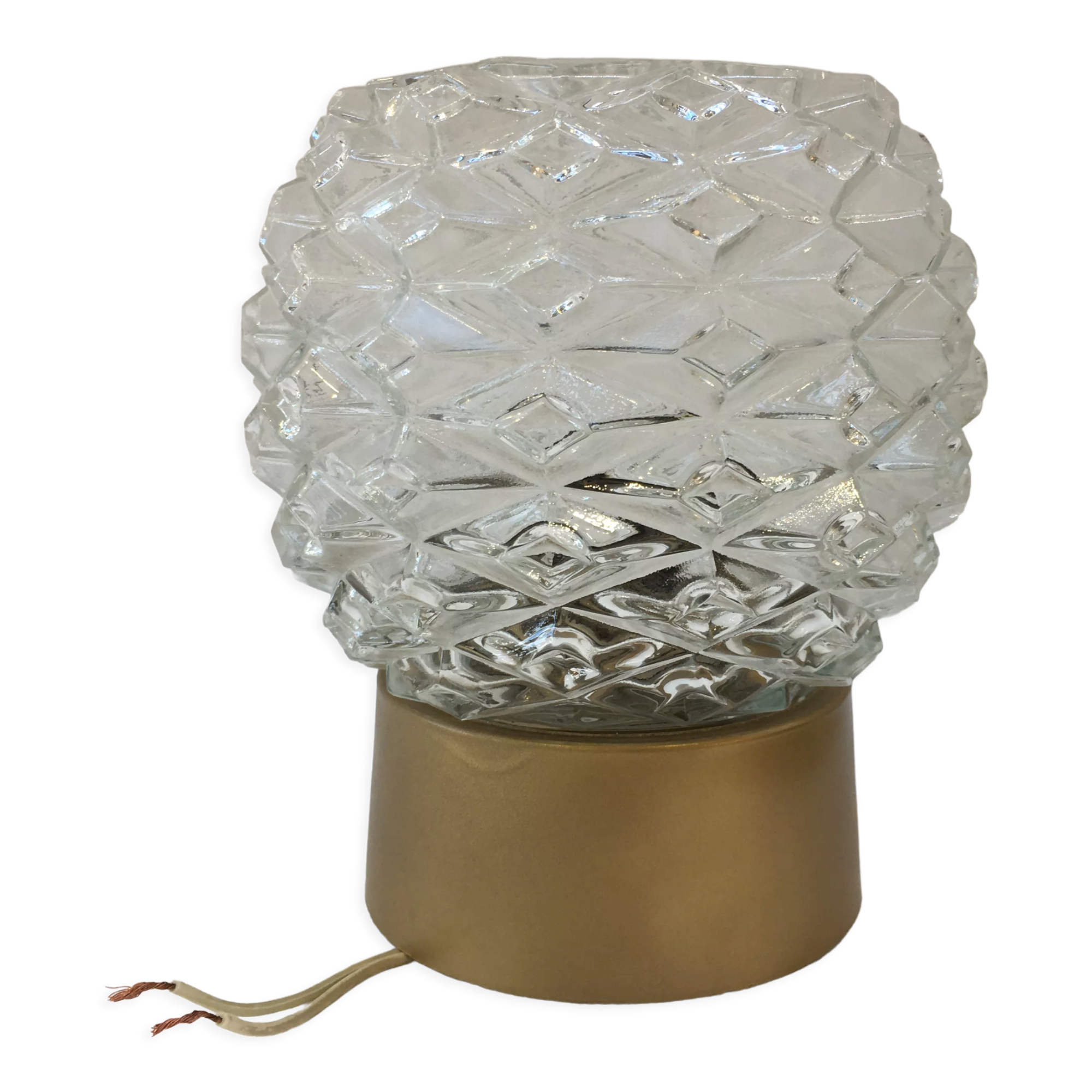 Molded glass wall lamp