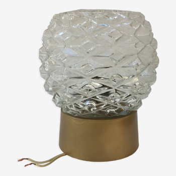 Molded glass wall lamp