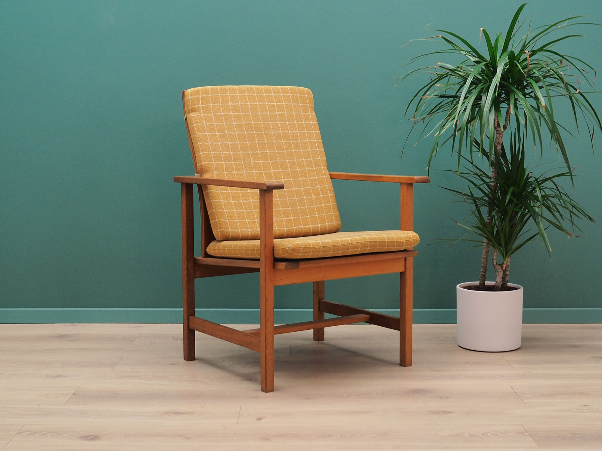 Yellow armchair, Danish design, 1970s, designer: Børge Mogensen