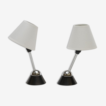 Pair of kneecap bedside lamp circa 1980 - Memphis era