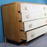 Elegant cassettiera in wood, restored, Italia 1950s, in good conditions