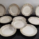 White and golden dessert plates Villeroy and Boch