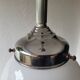 Opaline and chrome-plated metal globe pendant light – 1950s