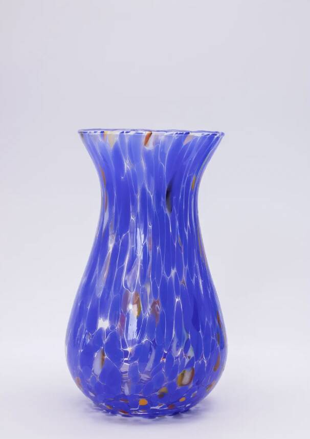 Handmade Blue Murano Glass Vase
