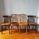 4 mismatched vintage bistro chairs