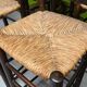 Lot of 6 stools with woven straw seats, chalet style 1970.