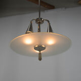 Art Deco Nickel-plated Chandelier, 1920s