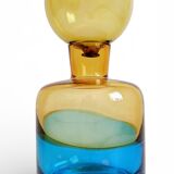 Sommerso Murano Art Glass Bottle In The Style of Flavio Poli for Seguso