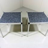 Set of 2 granite side tables, 1970-80’s