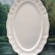 Oval ivory dish with gadroons, signed Sarreguemines France.
