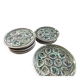 Set of 12 plates and an oyster dish or other in majolica.