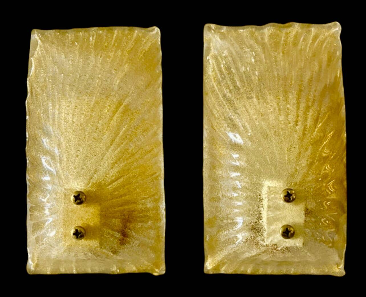 Murano glass wall lights by Mazzega, Italy 1970.