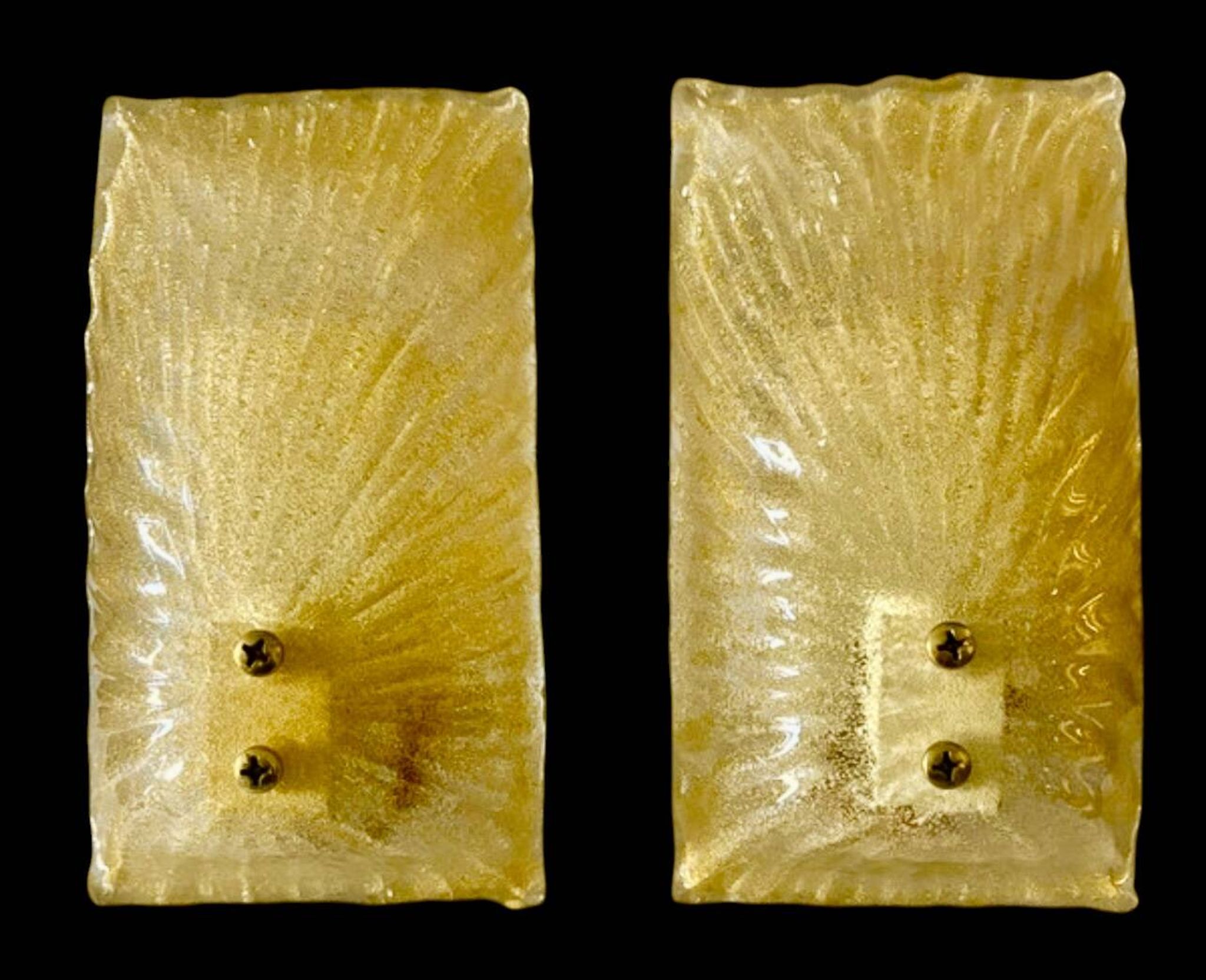 Appliques en verre de Murano Mazzega, Italie 1970