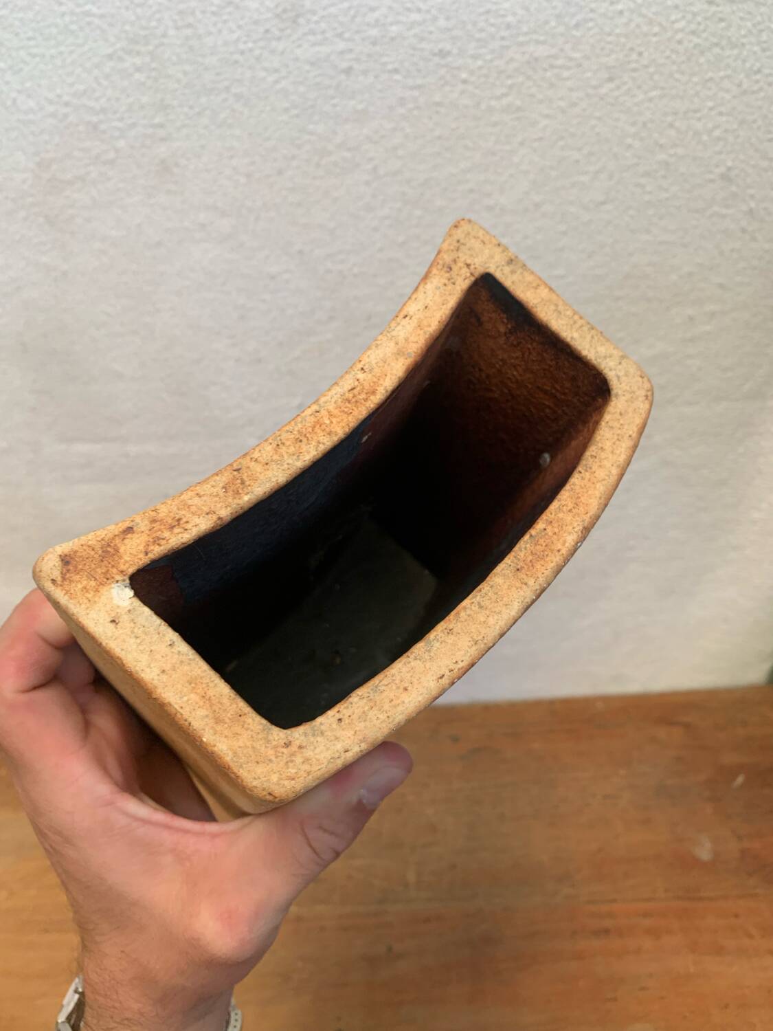 Ceramic Vase Vallauris Raymonde Leduc Herbarium Vintage