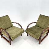 Pair of art deco adjustable armchairs 1930's