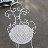 Old wrought iron garden furniture