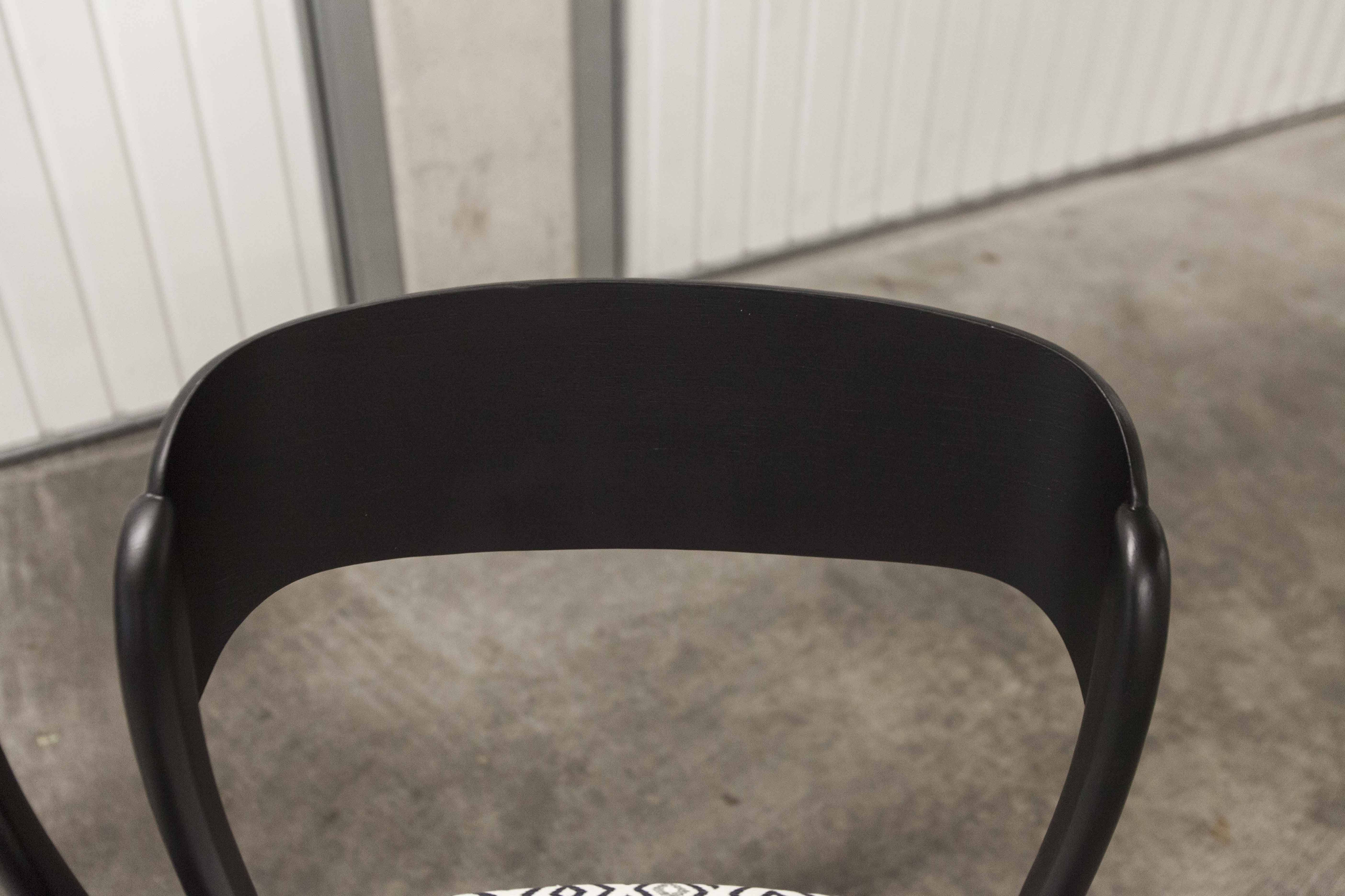 Lot of 4 Baumann chairs flat sled restored