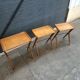 Tables Gigognes en Noyer by Bengt Ruda, Sweden, 1950s, Set of 3