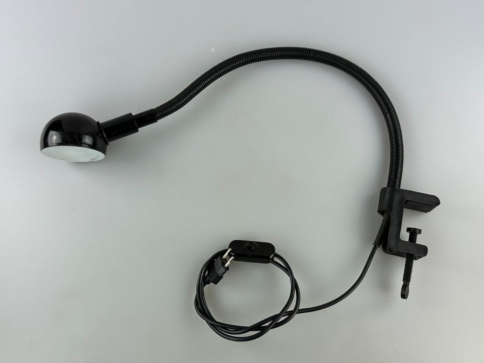 60s 70s table lamp clamp lamp gooseneck space age design metal