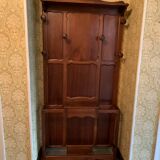 Cloakroom with walnut coat holder