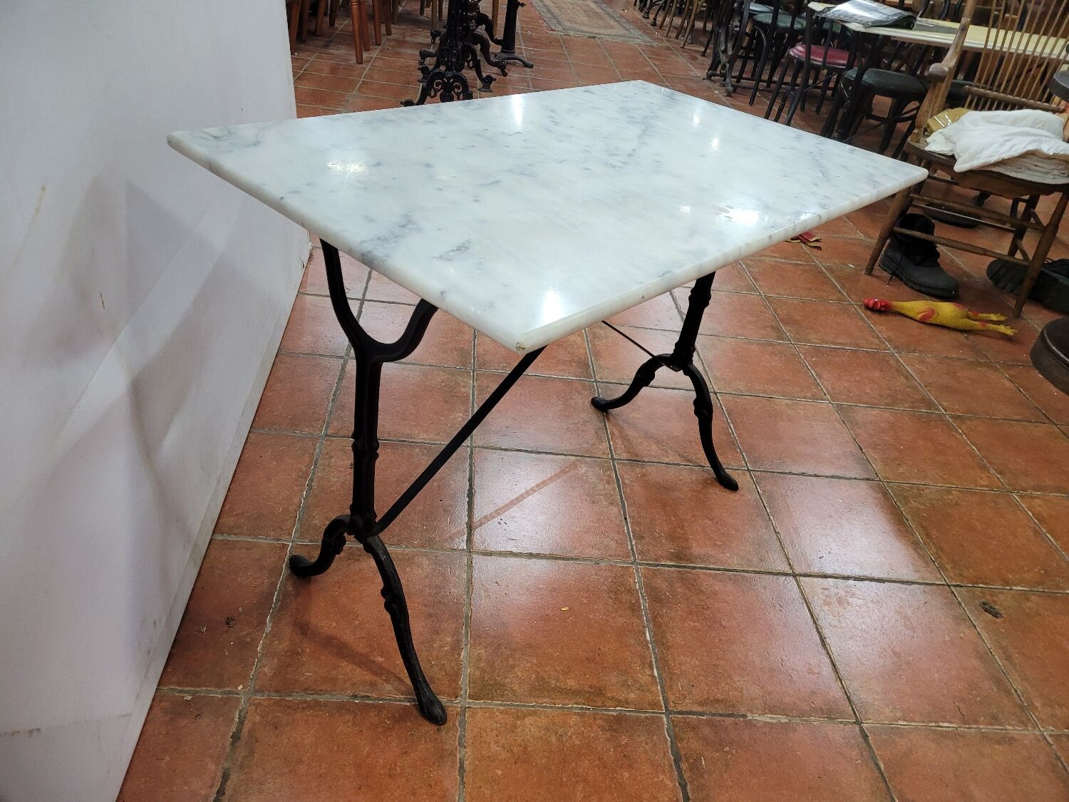 Bistro table with marble top