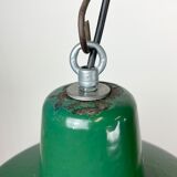 Industrial Green Enamel Pendant Lamp, 1960s