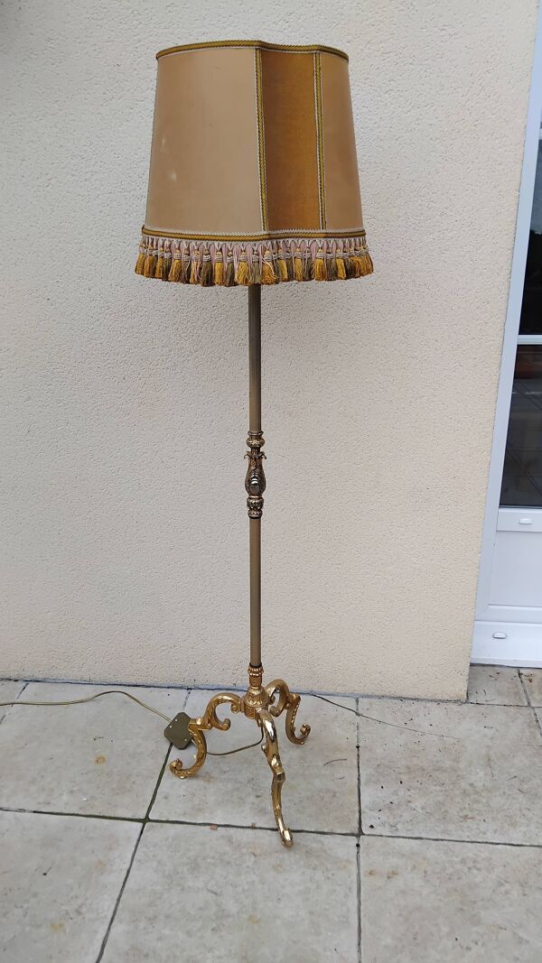 Lampadaire bronze style LOUIS XV vintage lampe sur pied