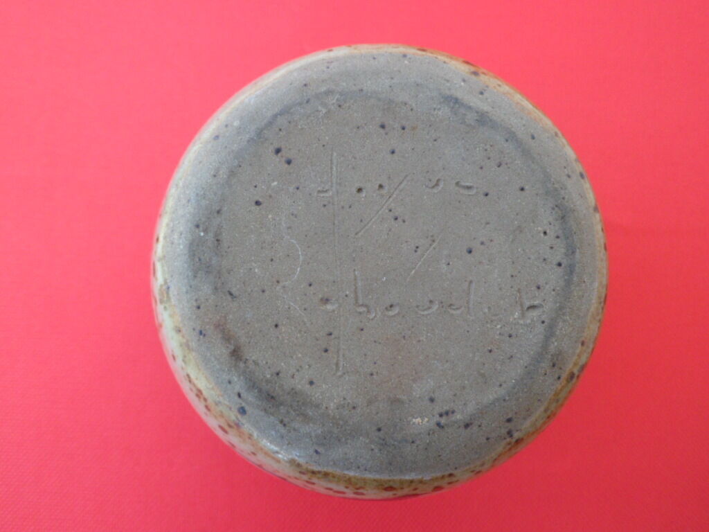 Stoneware pitcher signed by Yvonne Seyve & Josiane Chaudet