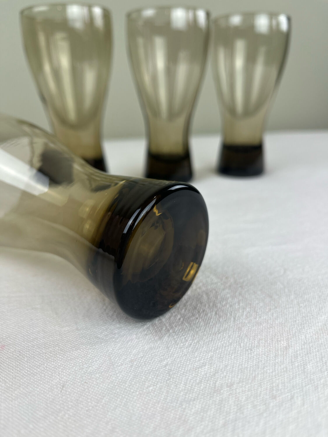 Vintage smoked glass cup