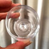 Suite of 6 glasses with crystal cognac