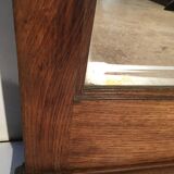 Bevelled mirror oak frame