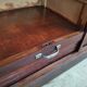 Vintage triple curtained filing cabinet, old 1930