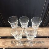 5 vintage Luminarc wine glasses, Octime model