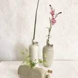 Trio of stoneware hot water bottles, three models
