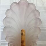 Paire d'appliques feuille verre