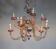 Venetian Rezzonico chandelier in colourless and red Murano glass, circa 1900.