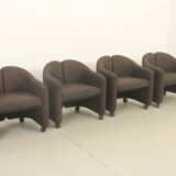 Set of four PS142 armchairs by Eugenio Gerli for Tecno, Italy, 1966.