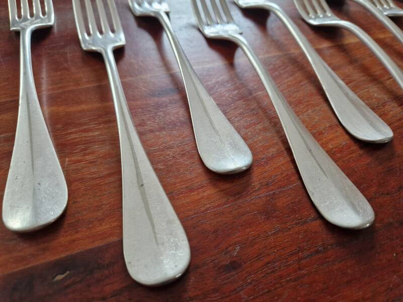 Christofle, Paris - Set of 12 table forks - Fidélio model