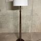 Charles Dudouyt style turned oak wood floor lamp 1940