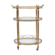 Brass service 3 floors, trolley with wheels