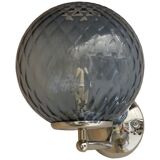 Contemporary "ballotton" blue murano glass wall sconce