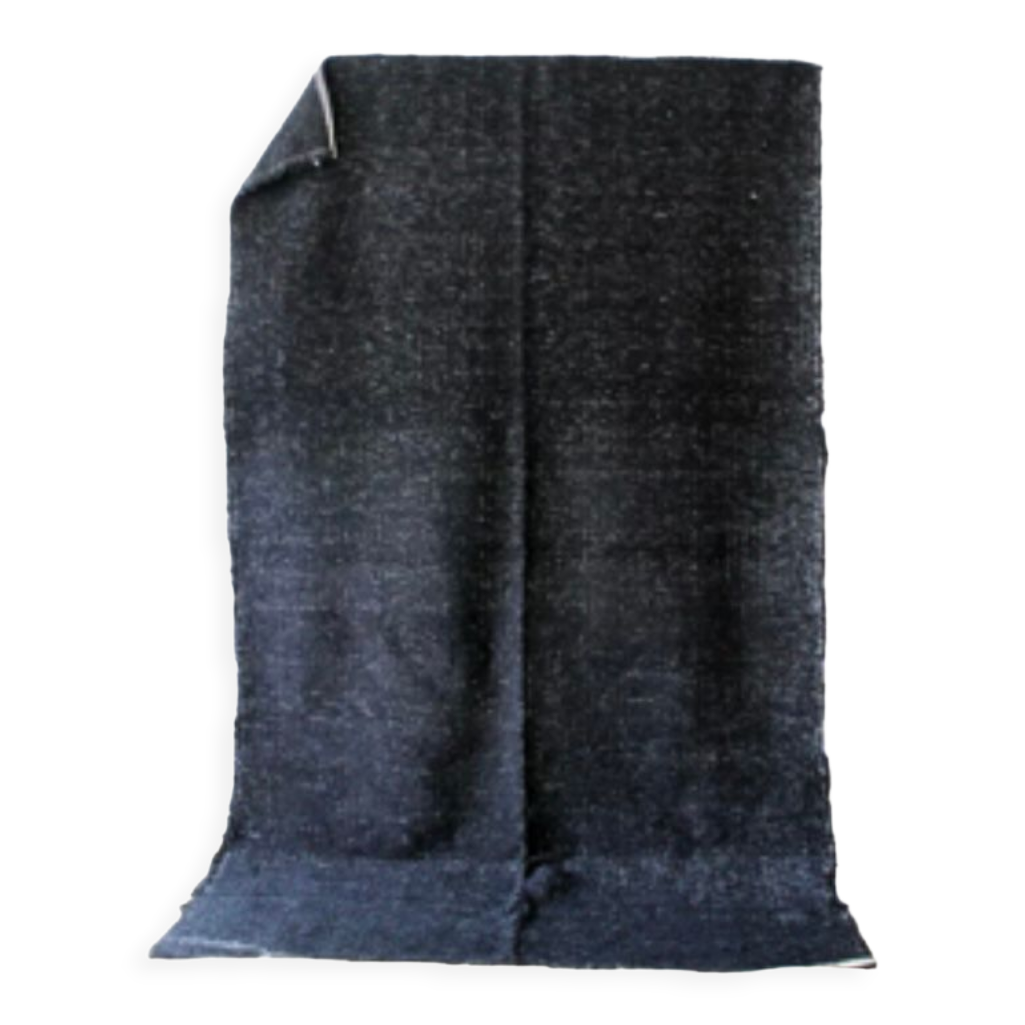 Tapis tissé main - noir uni - 2 x 3 m